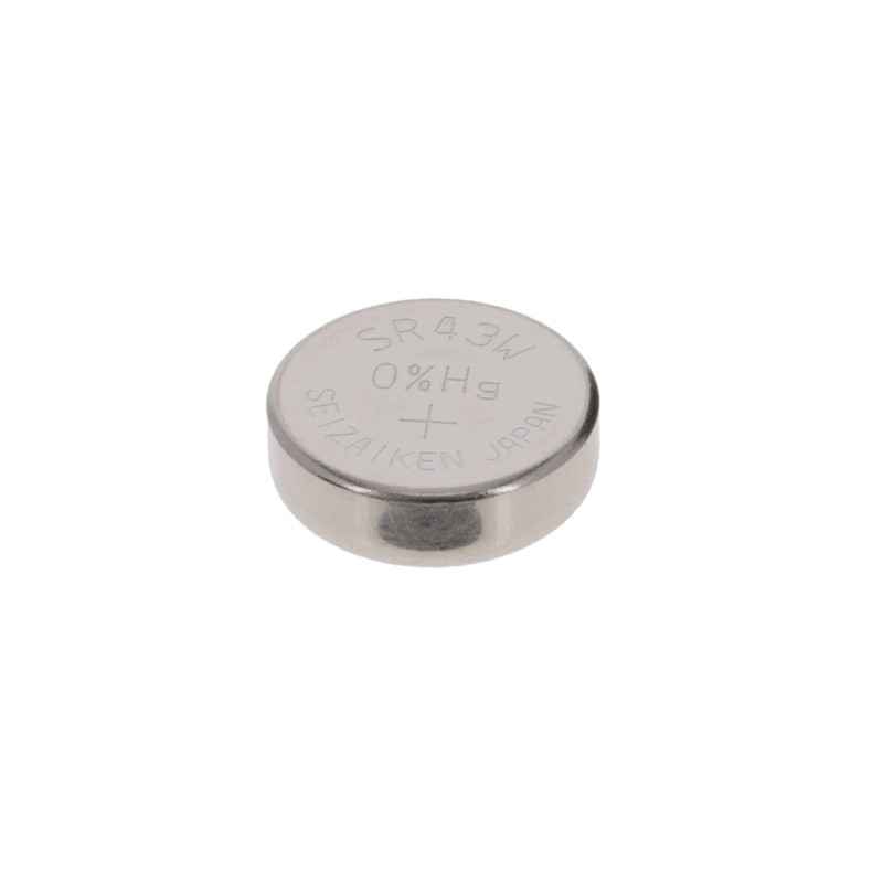 1 pcs : SR43W - Coin, 11.6mm Silver Oxide 1.55 V Battery Non-Rechargeable
