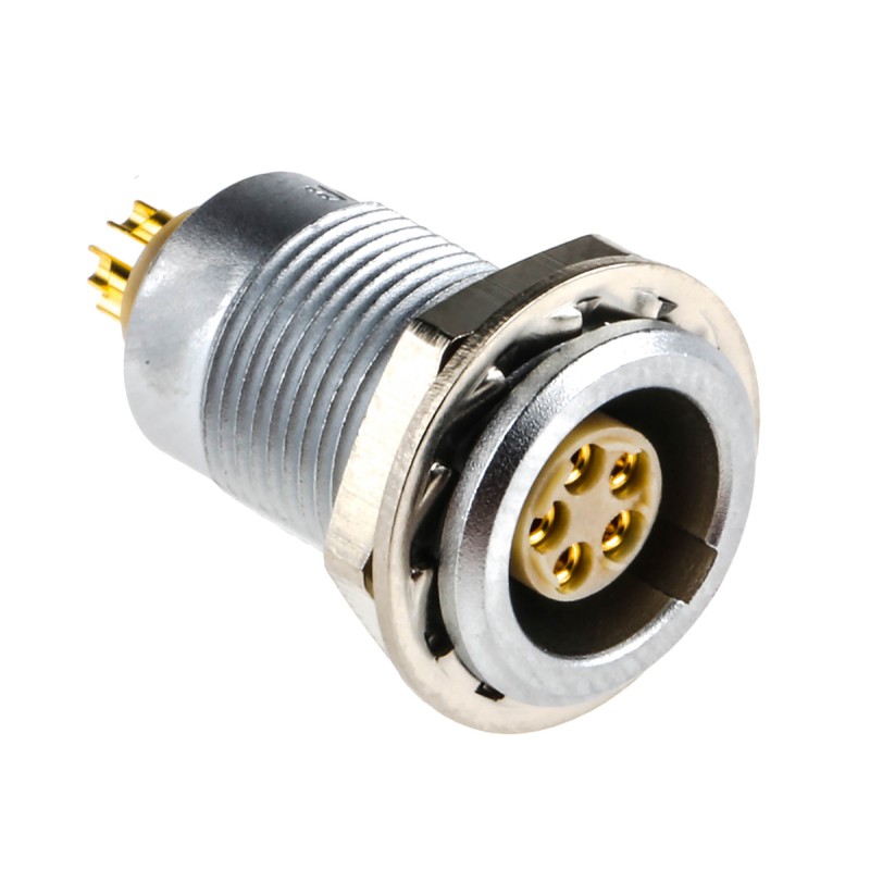 1 pcs - Lemo Circular Connector, 5 Contacts, Panel Mount, Socket, Female, IP50, 0B Series