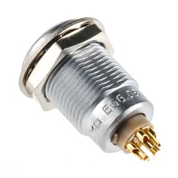 1 pcs - Lemo Circular Connector, 5 Contacts, Panel Mount, Socket, Female, IP50, 0B Series
