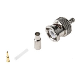 1 pcs - Amphenol, Plug Cable Mount BNC Connector, 50Ω, Crimp Termination, Straight Body