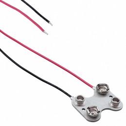 1 pcs : 229 - Battery Connector, Snap 9V 2 Cell Wire Leads - 7' (177.8mm)