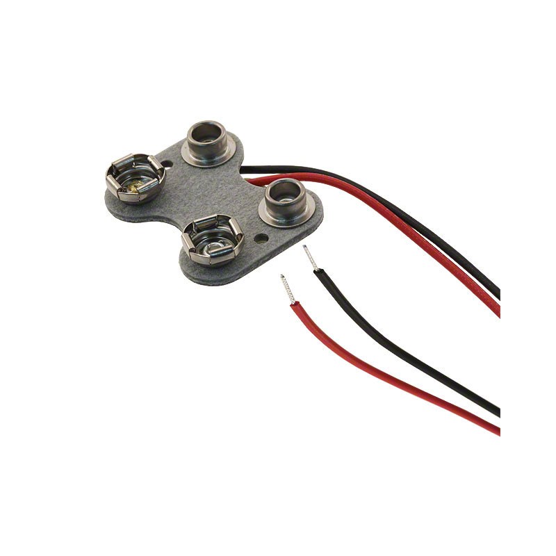 1 pcs : 227 - Battery Connector, Snap 9V 2 Cell Wire Leads - 7' (177.8mm)