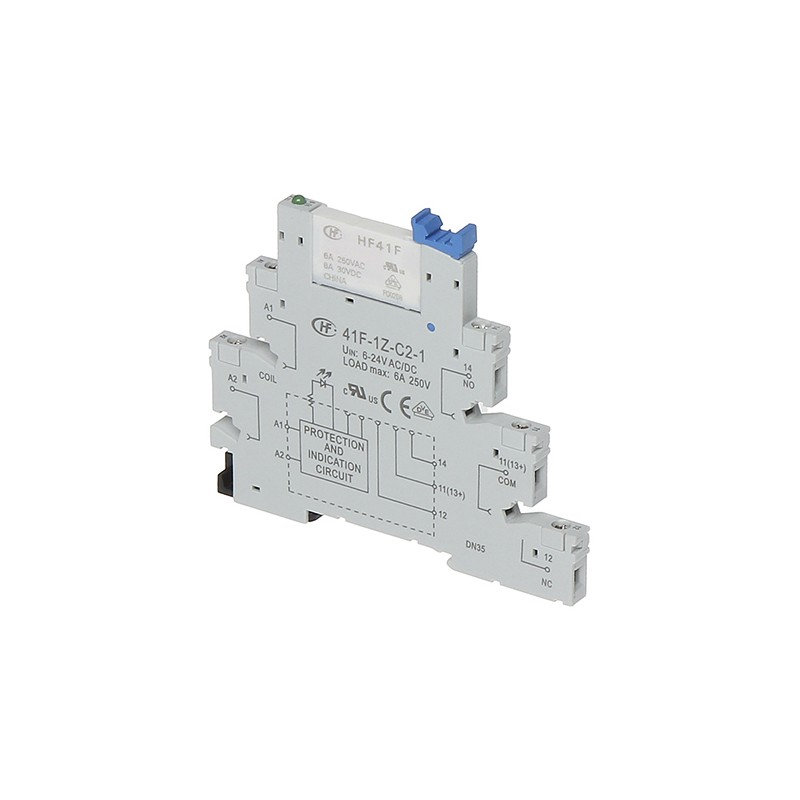 1 pcs - Hongfa Europe GMBH 41F DIN Rail Relay Socket