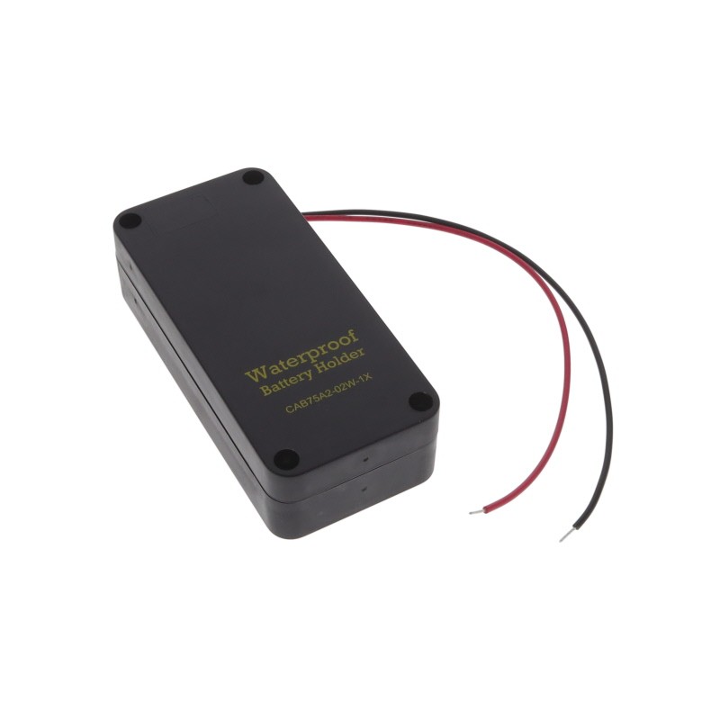 1 pcs : CAB75A2-02W-1X - Battery Holder (Covered) AA 2 Cell Wire Leads