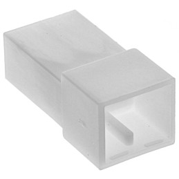 10 pcs - TE Connectivity, FASTIN-FASTON .250 2 Way Nylon Crimp Terminal Housing, 6.35mm Tab Size, Natural