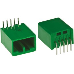 1 pcs - JAE IL-AG5 Series Right Angle Through Hole PCB Header, 6 Contact(s), 2.5mm Pitch, 1 Row(s), Shrouded
