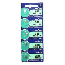 5 pcs : SR421SW - Coin, 4.8mm Silver Oxide 1.55 V Battery Non-Rechargeable