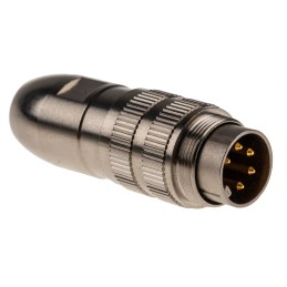 1 pcs - Lumberg 5 Pole Din Plug, DIN EN 60529, 5A, 250 V ac IP68, Male, Cable Mount