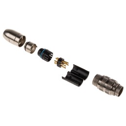 1 pcs - Lumberg 5 Pole Din Plug, DIN EN 60529, 5A, 250 V ac IP68, Male, Cable Mount