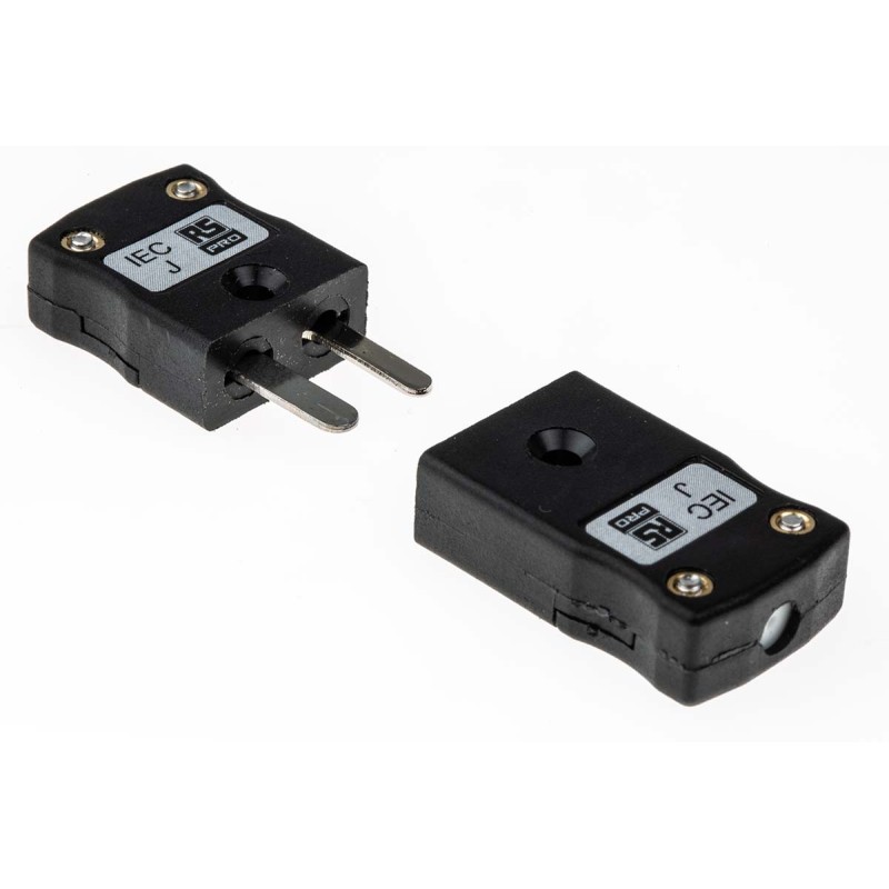 1 pcs - RS PRO In-Line Thermocouple Connector for Use with Type J Thermocouple, Miniature Size, IEC Standard