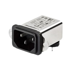1 pcs - Schaffner 6A, 250 V ac Panel Mount IEC Inlet Filter FN9226-6-06, Faston