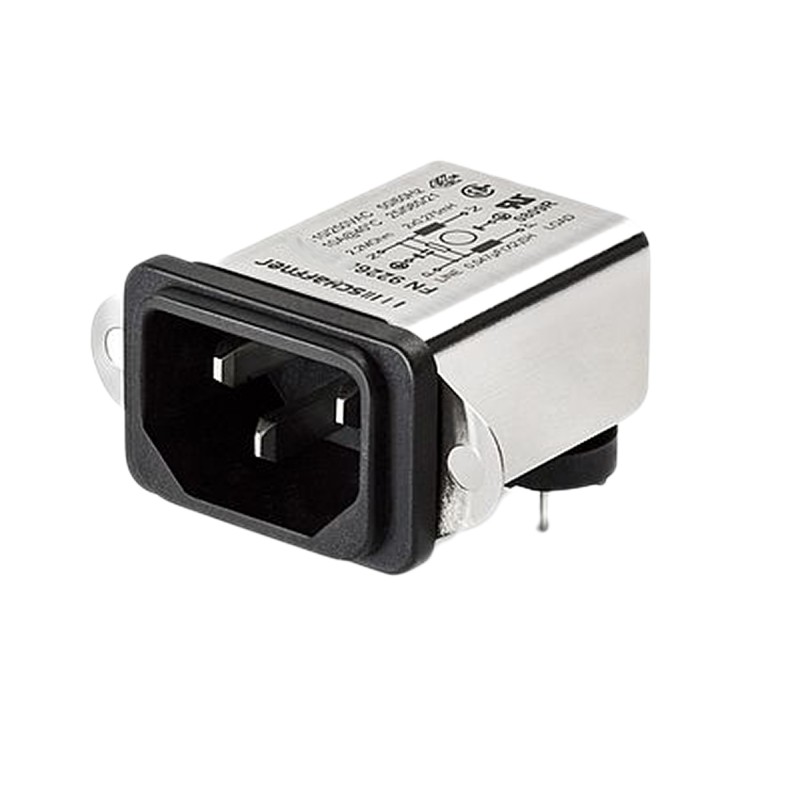 1 pcs - Schaffner 6A, 250 V ac Panel Mount IEC Inlet Filter FN9226-6-06, Faston