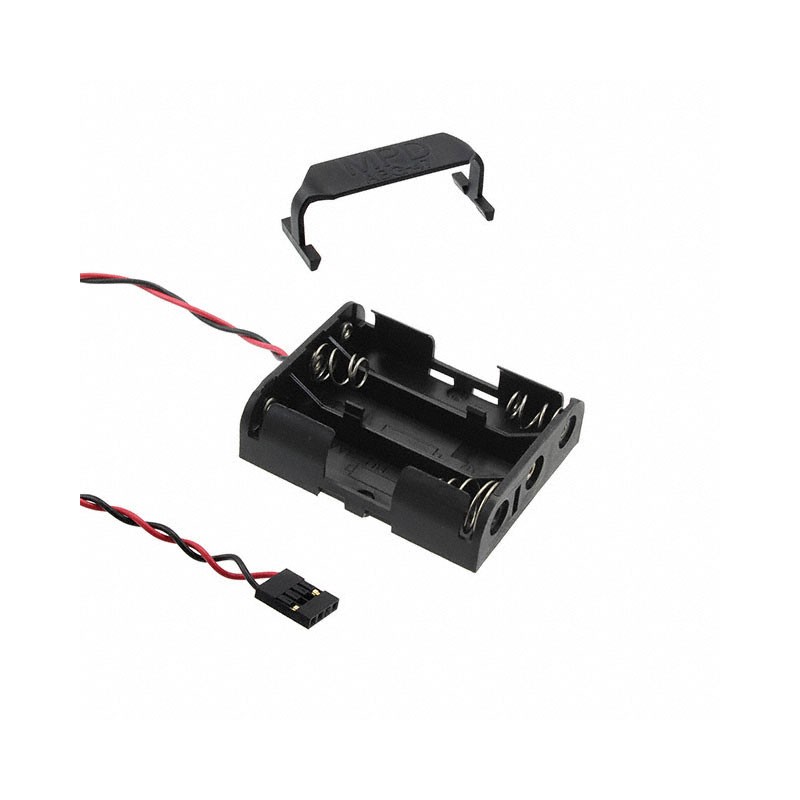 1 pcs : BH3AA-211 - Battery Holder (Open) AA 3 Cell Wire Leads with Connector