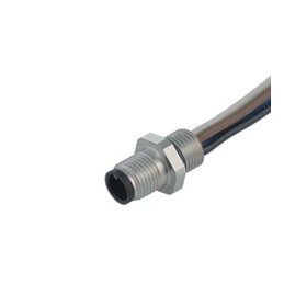 1 pcs - Binder Circular Connector, 3 Contacts, Panel Mount, M5 Connector, Socket, Male, IP67, 707 Series