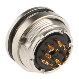 1 pcs - binder Circular Connector, 12 Contacts, Panel Mount, M16 Connector, Socket, Female, IP67, 723 Series