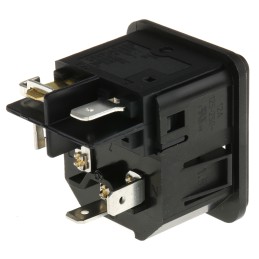 1 pcs - Schurter C14 Snap-In IEC Connector Male, 12A, 250 V