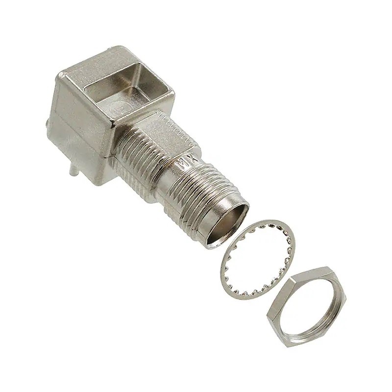 2 pcs - Molex 73205 Series, jack Through Hole TNC Connector, 50Ω, Through Hole Termination, Right Angle Body