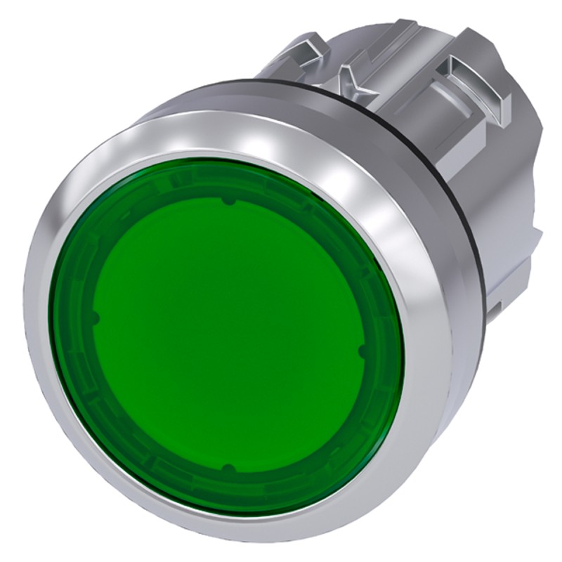 1 pcs - Siemens SIRIUS ACT Series Green Momentary Push Button Head, 22mm Cutout, IP66, IP67, IP69K