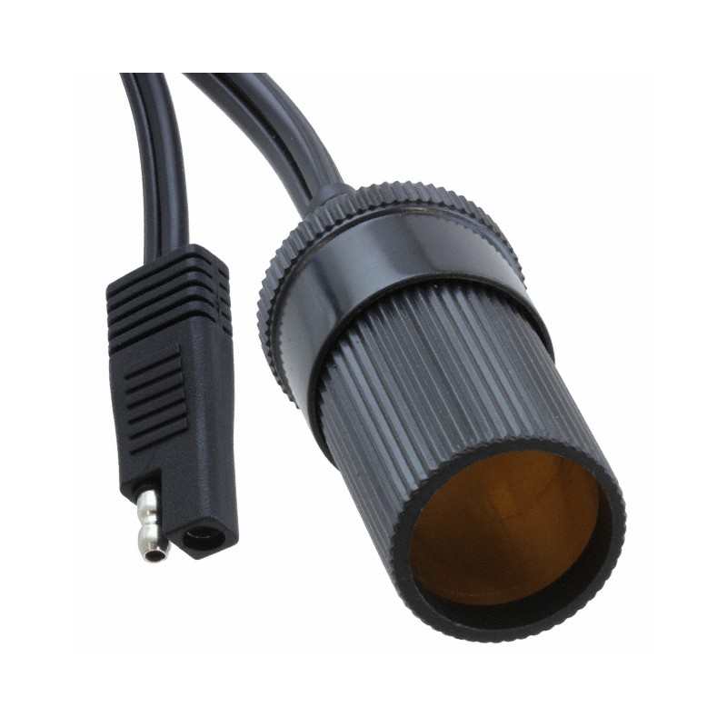 1 pcs : CNC-SAE-16-046-004 - Cable, Auto Power Socket to 2 SAE Pin Connector Cigarette Lighter Assembly 12 V 5 A 1.5' (460.0mm) 