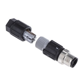 1 pcs - Phoenix Contact Circular Connector, 4 Contacts, M12 Connector, Plug, Male, IP67, SACC Series