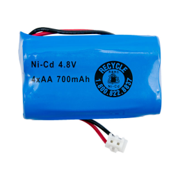 1 pcs : ZB4.8V2X2SBSAA - AA 4.8 V Nickel Cadmium Battery Pack