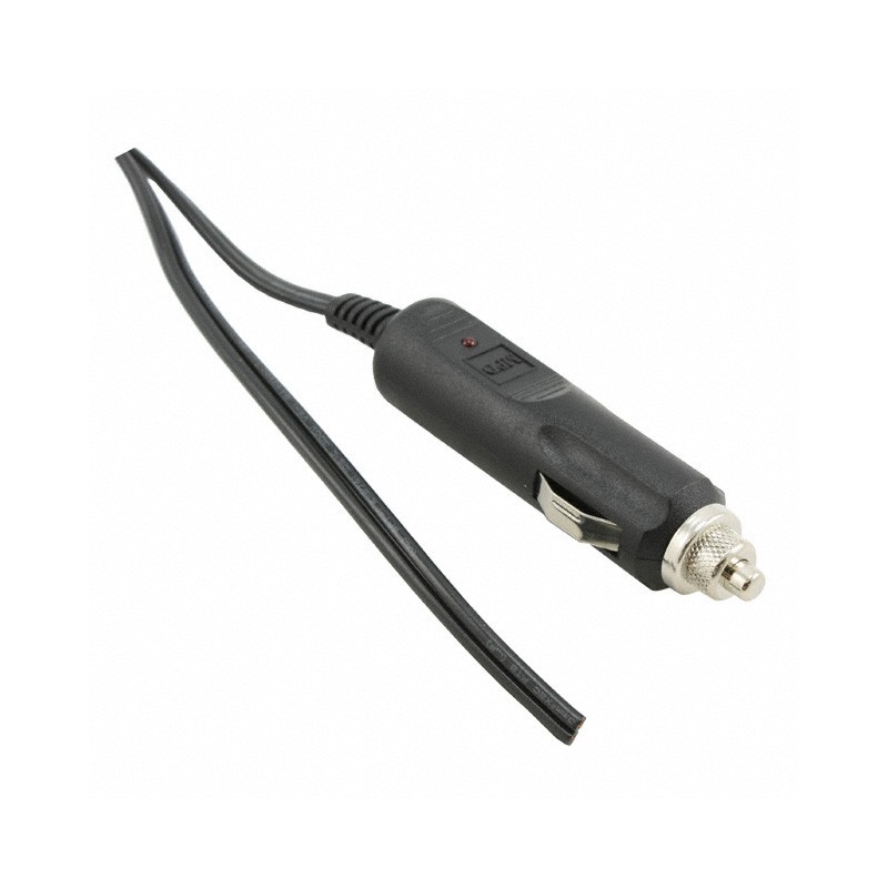 1 pcs : ZA5073-B - Cable, Auto Power Plug to Wire Leads Cigarette Lighter Assembly 12 V 5 A 6' (1.83m) Cord, ABS, Fused, LED Ind