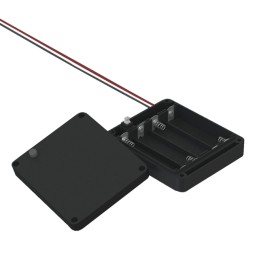 1 pcs : 2440 - Battery Holder (Covered) AA 4 Cell Wire Leads - 6' (152.4mm)