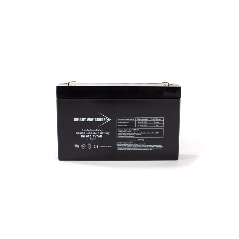 1 pcs : BW 670 - 6 V Sealed Lead Acid (SLA, VRLA) Battery Rechargeable (Secondary) 7Ah