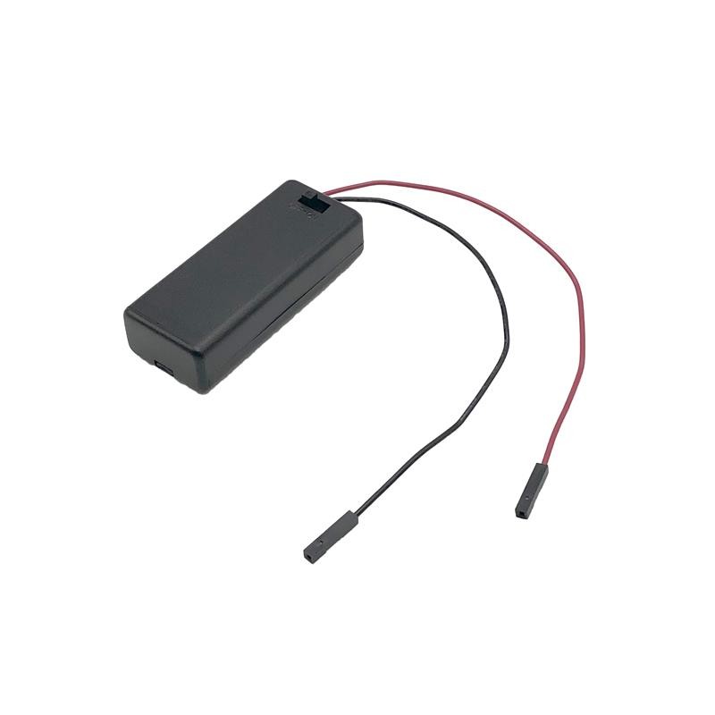 1 pcs : BH3A2S - Battery Holder (Covered) AAA 2 Cell Wire Leads with Connector