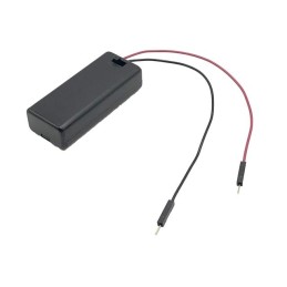 1 pcs : BH3A2P - Battery Holder (Covered) AAA 2 Cell Wire Leads with Connector