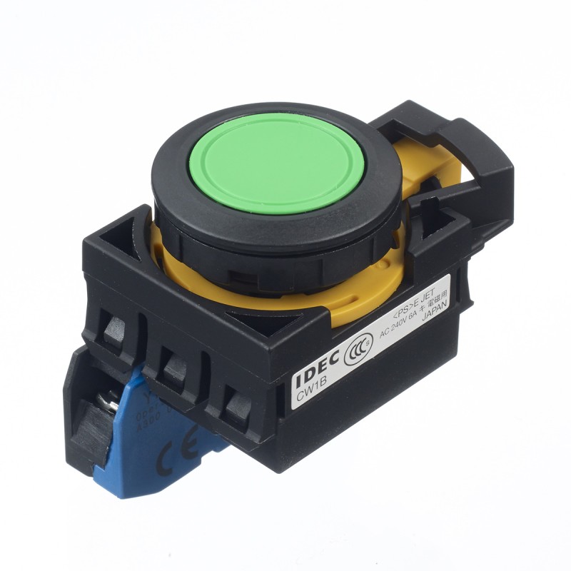 1 pcs - Idec IDEC CW Series Push Button, Panel Mount, 22mm Cutout