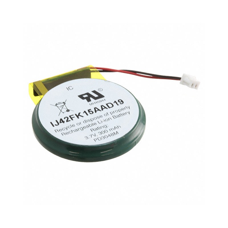 1 pcs : RJD3032HPPV30M - Coin, 30.0mm 3.7 V Lithium-Ion Battery Rechargeable (Secondary) 200mAh