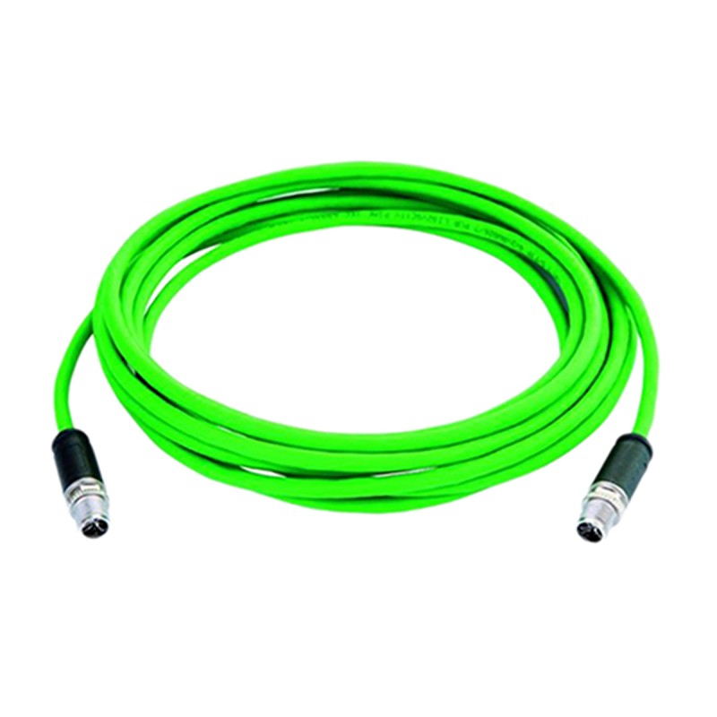 1 pcs - Telegartner Male 8 way M12 to Straight Male 8 way M12 Sensor Actuator Cable, 1m