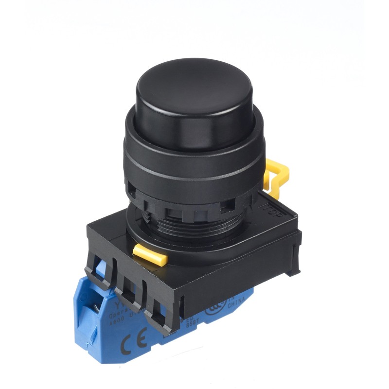 1 pcs - Idec YW Series Illuminated Push Button Complete Unit, Panel Mount, 22mm Cutout, SPST, IP65