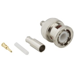 2 pcs - Amphenol RF BNC Series, Plug Cable Mount BNC Connector, 50Ω, Crimp Termination, Straight Body