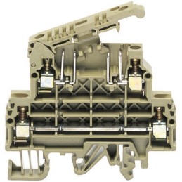 1 pcs - RS PRO Beige Feed Through Terminal Block, Screw Termination