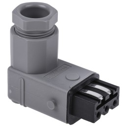 1 pcs - Hirschmann, ST Cable Mount Right Angle Industrial Power Plug, Socket, Rated At 16A, 250 V, 400 V