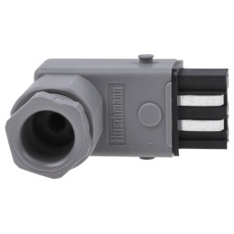 1 pcs - Hirschmann, ST Cable Mount Right Angle Industrial Power Plug, Socket, Rated At 16A, 250 V, 400 V
