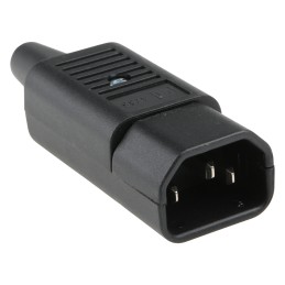 1 pcs - Schurter E Cable Mount IEC Connector Male, 10A, 250 V