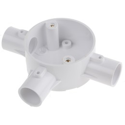 10 pcs - Schneider Electric T Piece, Conduit Fitting, 20mm Nominal Size, uPVC, White