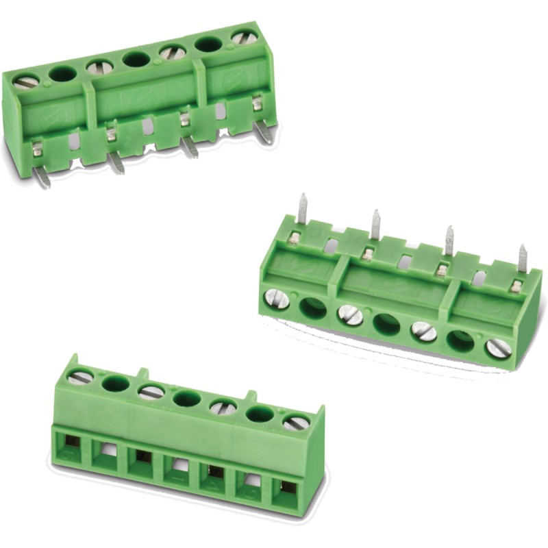 2 pcs - Wurth Elektronik 2434 Series PCB Terminal Block, 4-Contact, 7.62mm Pitch, PCB Mount, 1-Row, Solder Termination