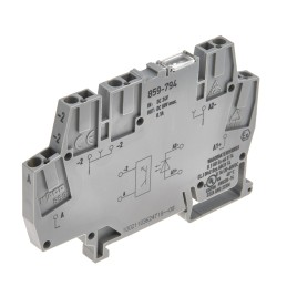 1 pcs - Wago 859 Series Grey Optocoupler Terminal Block, 2.5mm², Clamp Termination