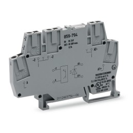 1 pcs - Wago 859 Series Grey Optocoupler Terminal Block, 2.5mm², Clamp Termination