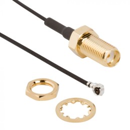 1 pcs - Amphenol RF Male AMC to SMA Coaxial Cable, 1.13 mm Coaxial, Terminated