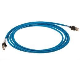 1 pcs - Omron Cat6a Male RJ45 to Male RJ45 Ethernet Cable, FTP, STP, Blue LSZH Sheath, 3m