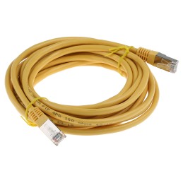 1 pcs - RS PRO Cat5 Male RJ45 to Male RJ45 Ethernet Cable, F/UTP, Yellow PVC Sheath, 5m