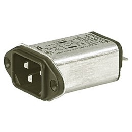 1 pcs - Schurter 1A, 250 V ac Male Panel Mount IEC Filter 4300.5051, Quick Connect None Fuse