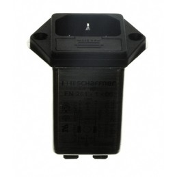 1 pcs - Schaffner 1A, 250 V ac Male Panel Mount IEC Filter FN261-1-06, Faston None Fuse