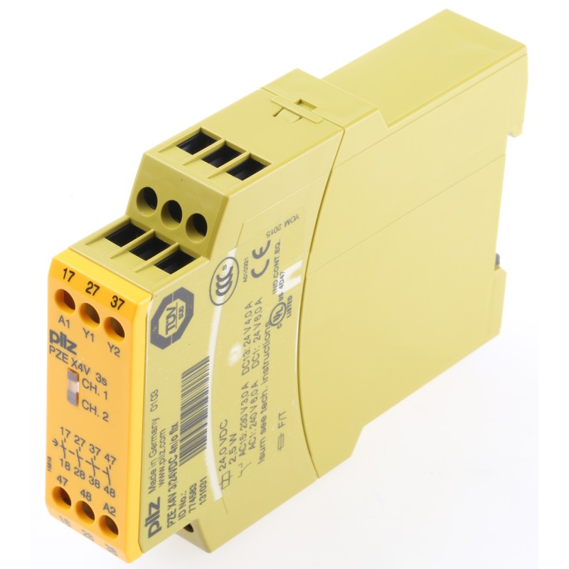 1 pcs - Pilz Single-Channel Expansion Module Safety Relay, 24V dc, 4 Safety Contacts