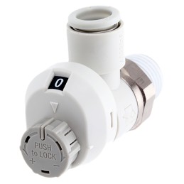 1 pcs - SMC AS Series Threaded Speed Controller, R 1/4 Male Inlet Port x 8mm Tube Outlet Port